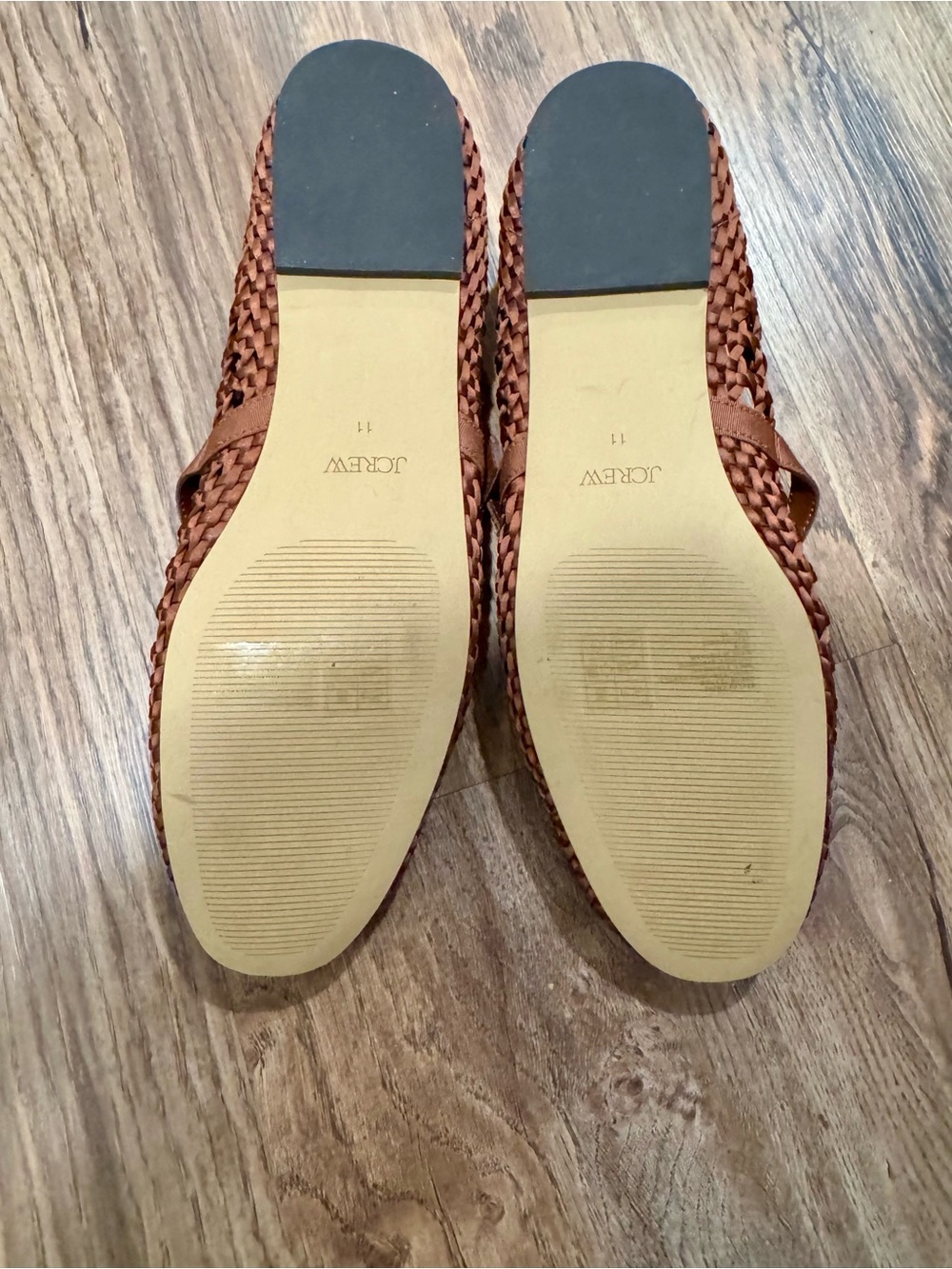 J Crew Satiny woven Mary Jane flats in Antique Oak Size 11 - Picture 6 of 9